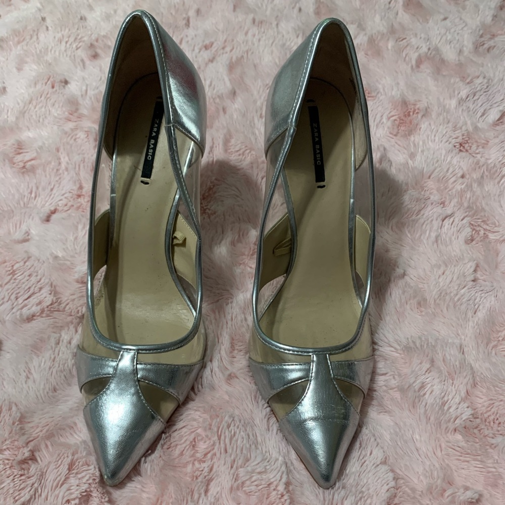 Zara Metallic Heels